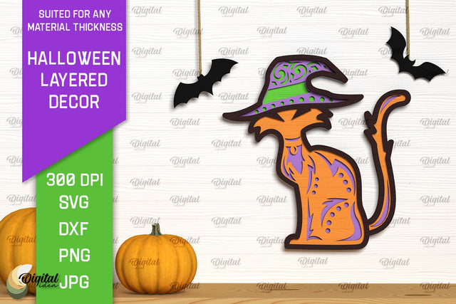 Halloween Layered Decor Lasercut. Scary Halloween SVG SVG Evgenyia Guschina 