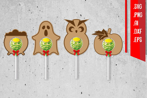 Halloween Lollipop Holders Laser Cut SVG zafrans studio 