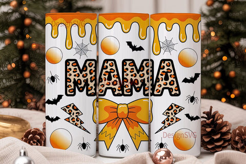 Halloween Mama 20oz Tumbler Wrap Sublimation DesignSVG 