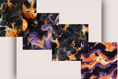 Halloween Marble Background Bundle Digital Pattern SVGArt 