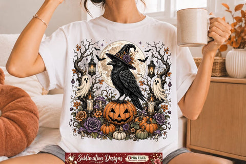 Halloween Mega Sublimation Bundle, Spooky T Shirt Designs, Pumpkin Witch Raven Graphics, Ghost Skull Art, Autumn Fall PNG Pack, 300 DPI Files, Cricut Sublimation Prints, Halloween Clipart Bundle Sublimation BlackCatsMedia 