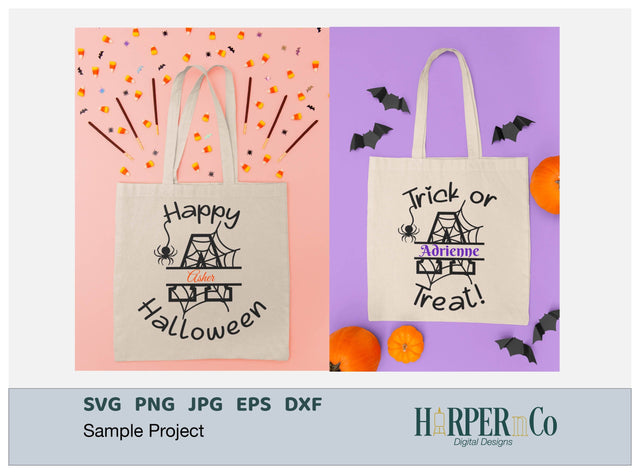 Halloween Monogram A SVG PNG Cut EPS File SVG HarperNCo 