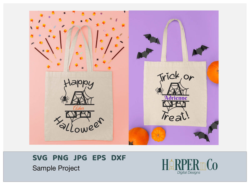 Halloween Monogram A SVG PNG Cut EPS File SVG HarperNCo 