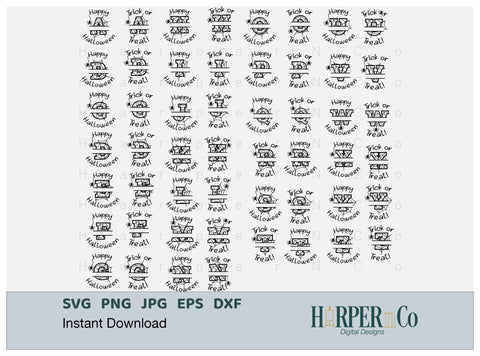 Halloween Monogram A SVG PNG Cut EPS File SVG HarperNCo 