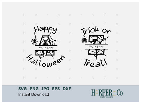 Halloween Monogram A SVG PNG Cut EPS File SVG HarperNCo 