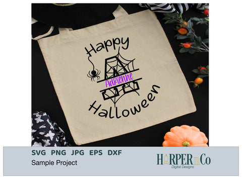 Halloween Monogram A SVG PNG Cut EPS File SVG HarperNCo 