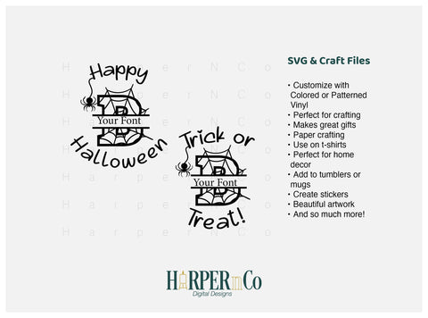 Halloween Monogram B SVG PNG Cut EPS File SVG HarperNCo 