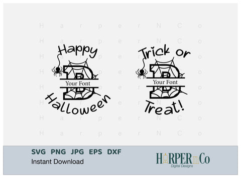 Halloween Monogram B SVG PNG Cut EPS File SVG HarperNCo 