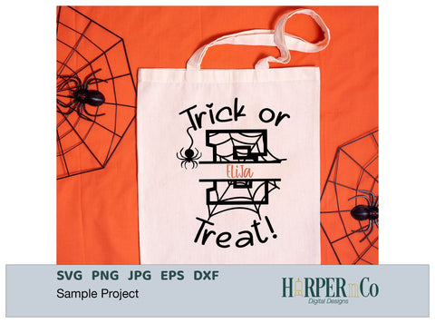 Halloween Monogram E SVG PNG Cut EPS File SVG HarperNCo 