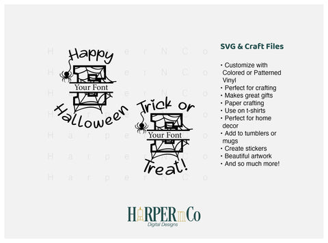 Halloween Monogram E SVG PNG Cut EPS File SVG HarperNCo 