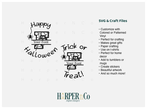 Halloween Monogram F SVG PNG Cut EPS File SVG HarperNCo 