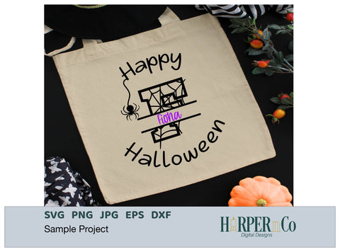 Halloween Monogram F SVG PNG Cut EPS File SVG HarperNCo 