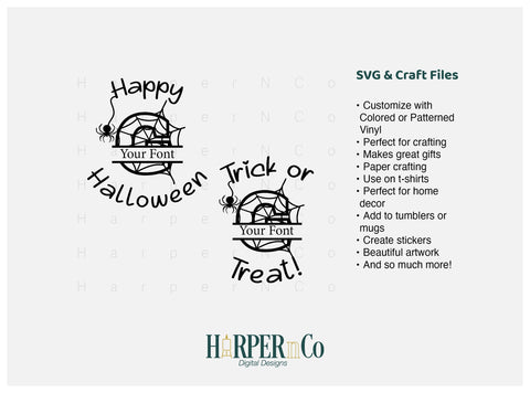 Halloween Monogram G SVG PNG Cut EPS File SVG HarperNCo 
