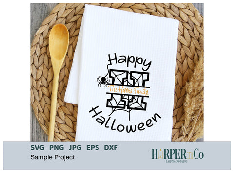 Halloween Monogram H SVG PNG Cut EPS File SVG HarperNCo 