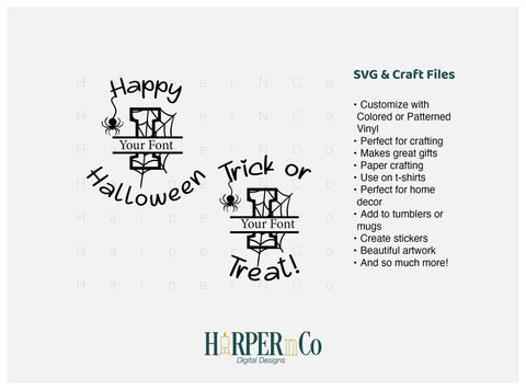 Halloween Monogram I SVG PNG Cut EPS File SVG HarperNCo 