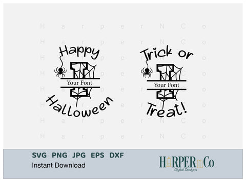Halloween Monogram I SVG PNG Cut EPS File SVG HarperNCo 