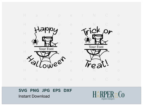Halloween Monogram J SVG PNG Cut EPS File SVG HarperNCo 