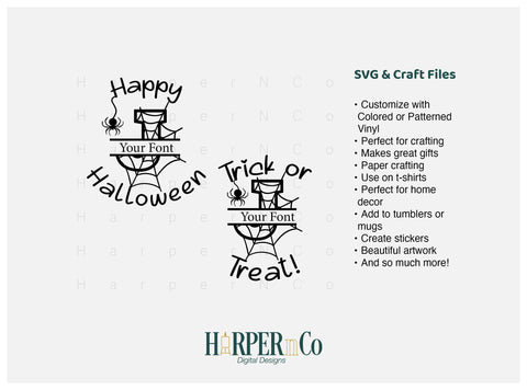 Halloween Monogram J SVG PNG Cut EPS File SVG HarperNCo 