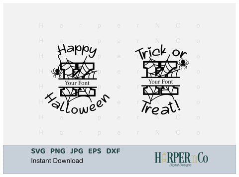 Halloween Monogram K SVG PNG Cut EPS File SVG HarperNCo 