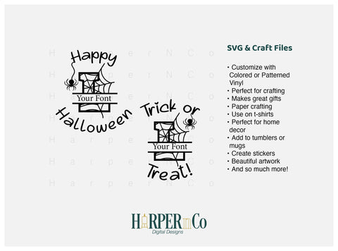 Halloween Monogram L SVG PNG Cut EPS File SVG HarperNCo 