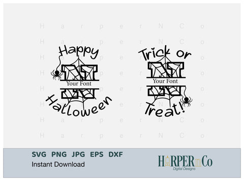 Halloween Monogram N SVG PNG Cut EPS File SVG HarperNCo 