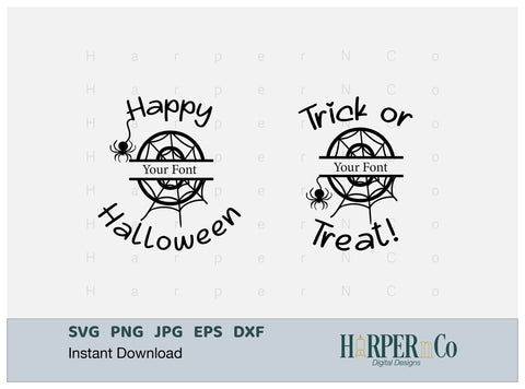 Halloween Monogram O SVG PNG Cut EPS File SVG HarperNCo 