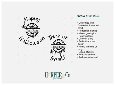 Halloween Monogram O SVG PNG Cut EPS File SVG HarperNCo 