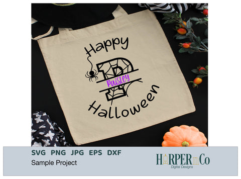 Halloween Monogram P SVG PNG Cut EPS File SVG HarperNCo 