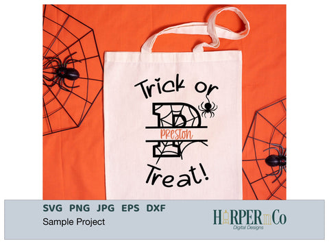 Halloween Monogram P SVG PNG Cut EPS File SVG HarperNCo 