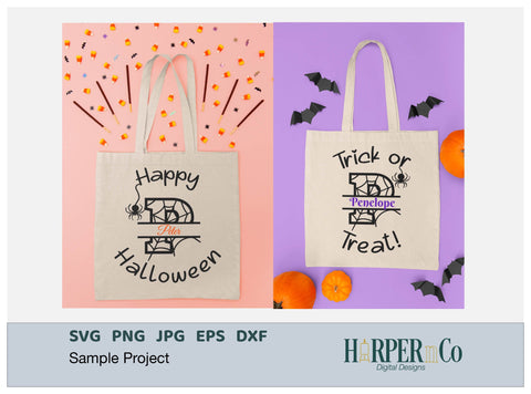 Halloween Monogram P SVG PNG Cut EPS File SVG HarperNCo 