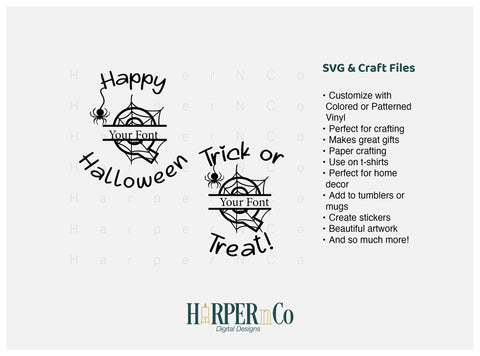 Halloween Monogram Q SVG PNG Cut EPS File SVG HarperNCo 