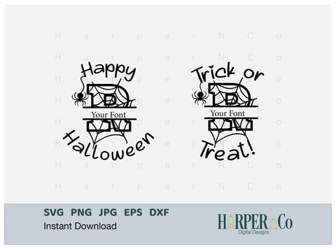 Halloween Monogram R SVG PNG Cut EPS File SVG HarperNCo 