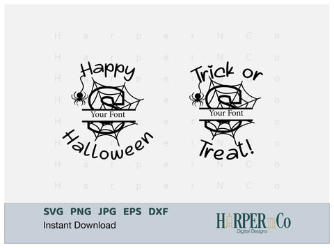 Halloween Monogram S SVG PNG Cut EPS File SVG HarperNCo 