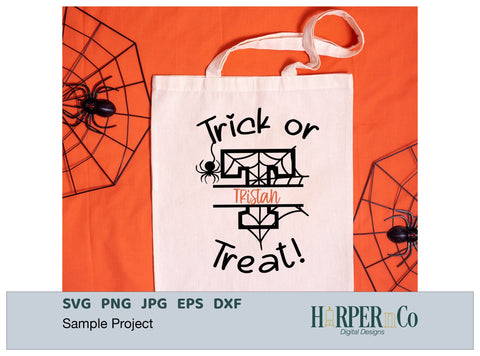 Halloween Monogram T SVG PNG Cut EPS File SVG HarperNCo 