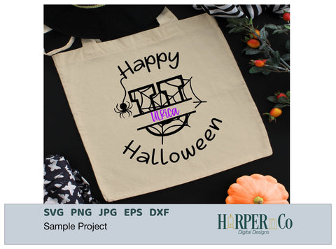 Halloween Monogram U SVG PNG Cut EPS File SVG HarperNCo 