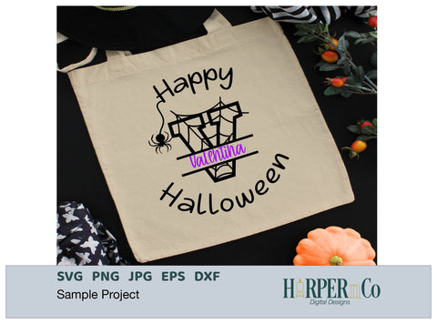 Halloween Monogram V SVG PNG Cut EPS File SVG HarperNCo 