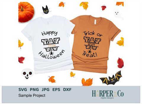 Halloween Monogram W SVG PNG Cut EPS File SVG HarperNCo 