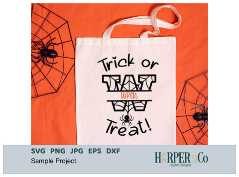 Halloween Monogram W SVG PNG Cut EPS File SVG HarperNCo 