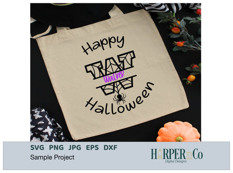 Halloween Monogram W SVG PNG Cut EPS File SVG HarperNCo 