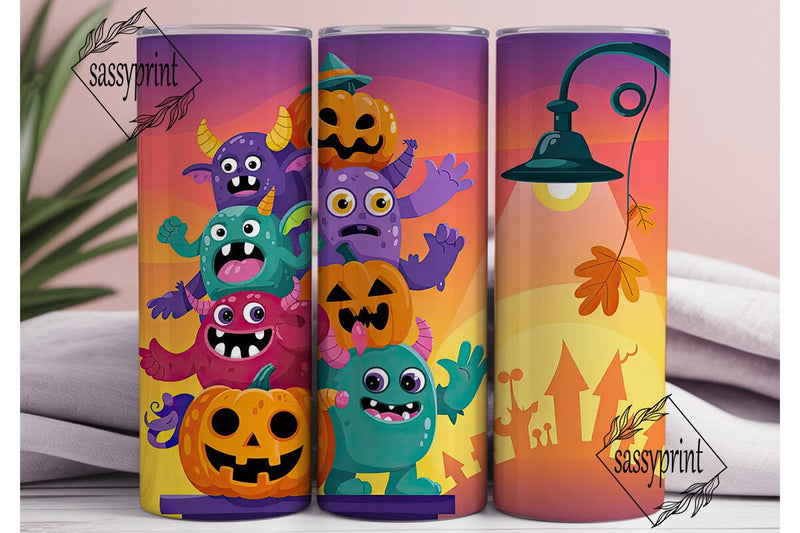 Halloween Monster Party 20oz Tumbler Sublimation sassyprint 