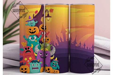 Halloween Monster Party 20oz Tumbler Sublimation sassyprint 