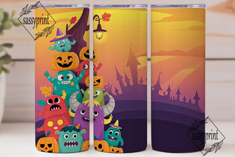 Halloween Monster Party 20oz Tumbler Sublimation sassyprint 