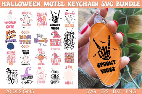 Halloween Motel Keychain SVG Bundle Sublimation Cut file SVG Freeling Design House 