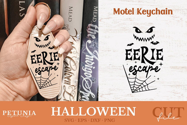 Halloween Motel Keychain SVG | Halloween SVG SVG Petunia Digital Design 