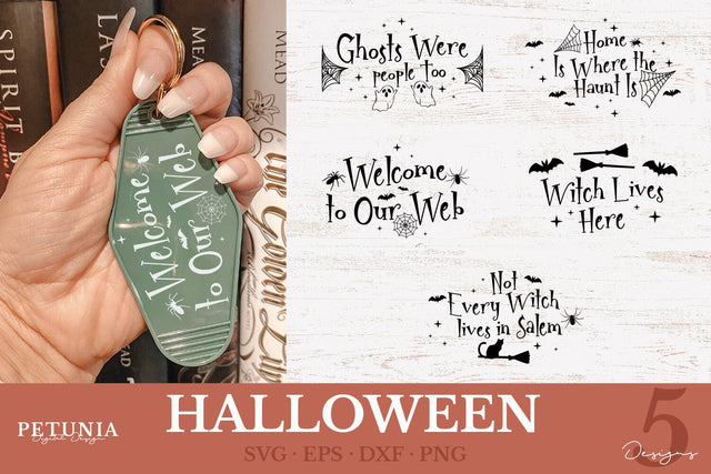 Halloween Motel Keychain SVG | Halloween SVG SVG Petunia Digital Design 