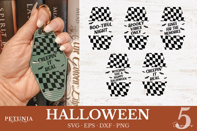 Halloween Motel Keychain SVG | Halloween SVG SVG Petunia Digital Design 