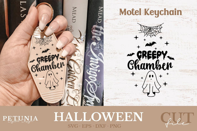 Halloween Motel Keychain SVG | Halloween SVG SVG Petunia Digital Design 
