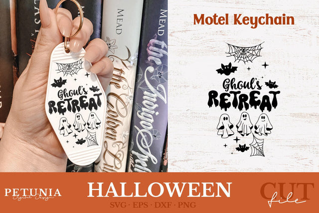 Halloween Motel Keychain SVG | Halloween SVG SVG Petunia Digital Design 