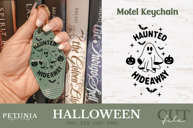 Halloween Motel Keychain SVG | Halloween SVG SVG Petunia Digital Design 