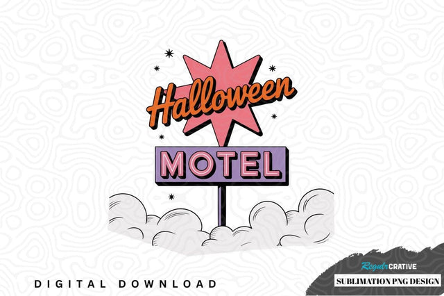Halloween motel sublimation png design Sublimation Regulrcrative 